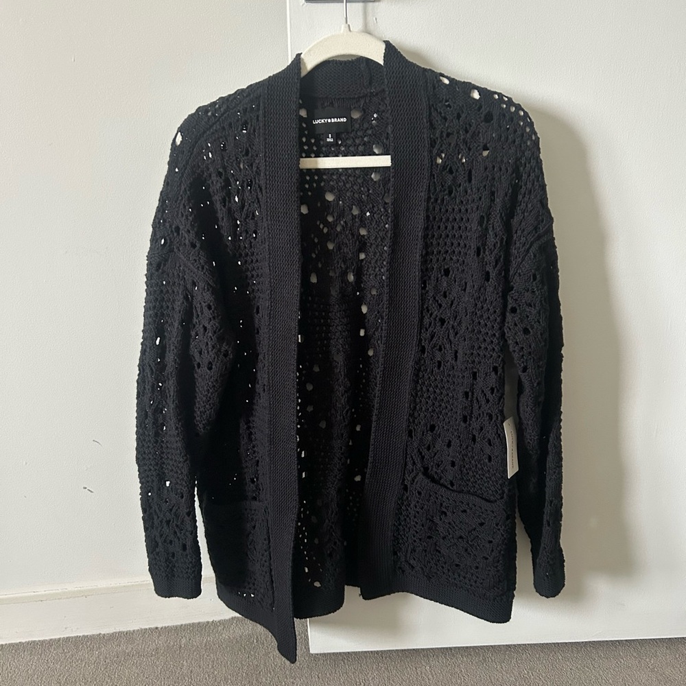 Lucky Brand Mixed Stitch Cardigan